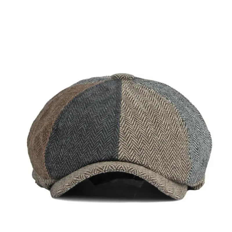 2023 Spring Cotton Patchwork Newsboy Caps Flat Peaked Cap Men and Women Painter Beret Hats 121