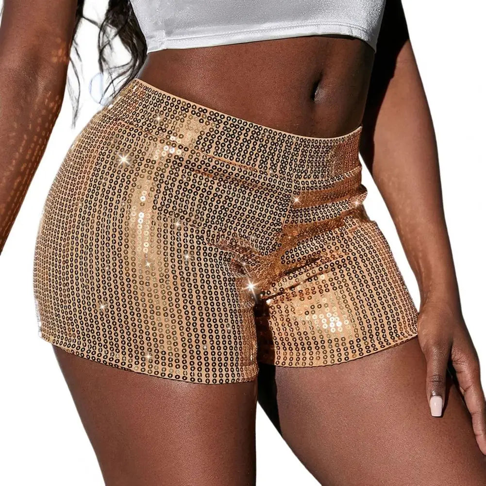 Sexy Sequin Women Shorts Shiny High Waist Dance Shorts Night Club Shorts Nightclub Shorts Short Pants Streetwear Clubwear