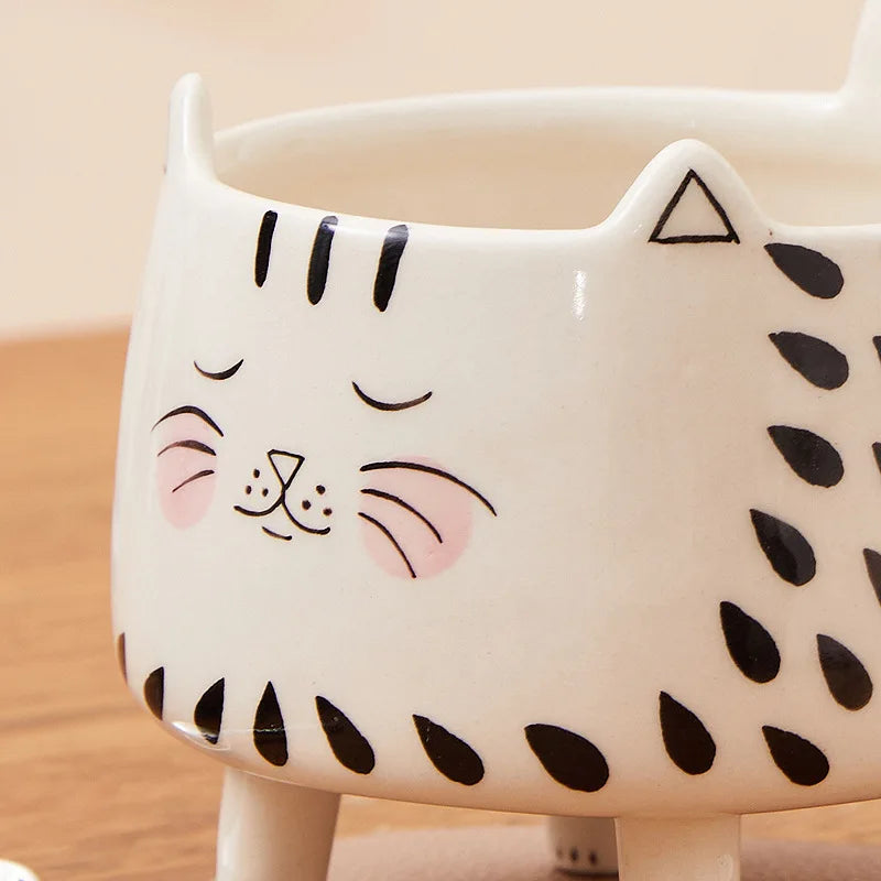 Cat Mug With 4 Legs Cat Cute Coffee Mug For Women Girls Cute Ceramic Meow Mugs Novel Coffee Mugs Funny