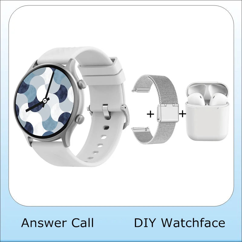 Smart Watch Korean Woman Girls Smartwatch 2023 Bluetooth Call Voice Assistant Whatsapp Notification Blood Pressure Bracelet