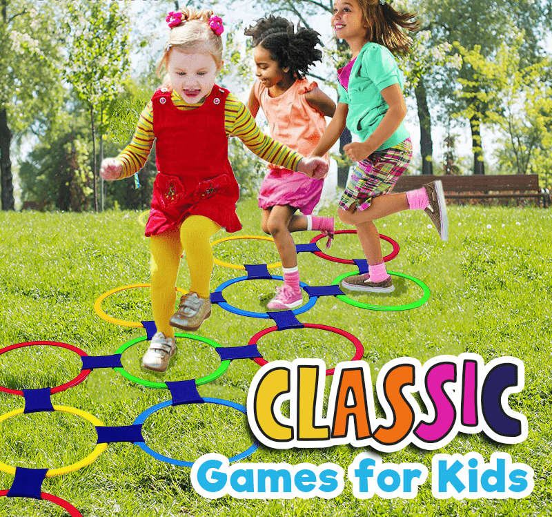 Rainbow Hopscotch Ring Set