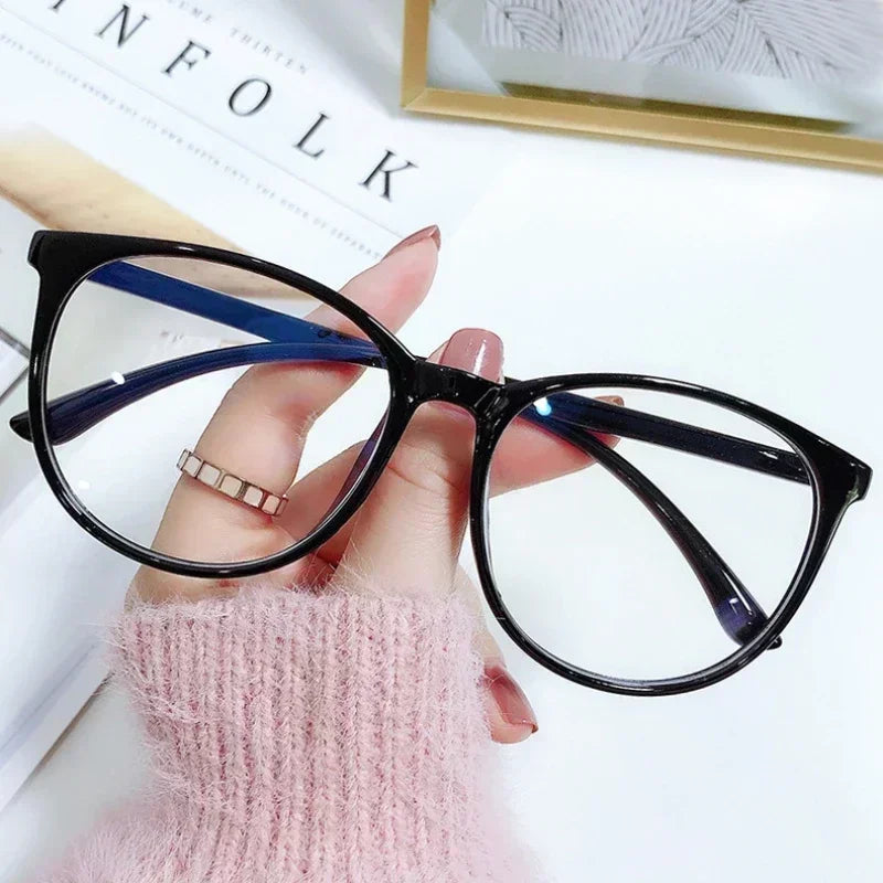 Transparent Computer Glasses Frame Women Men Anti Blue Light Round Eyewear Blocking Glasses Optical Spectacle Eyeglass