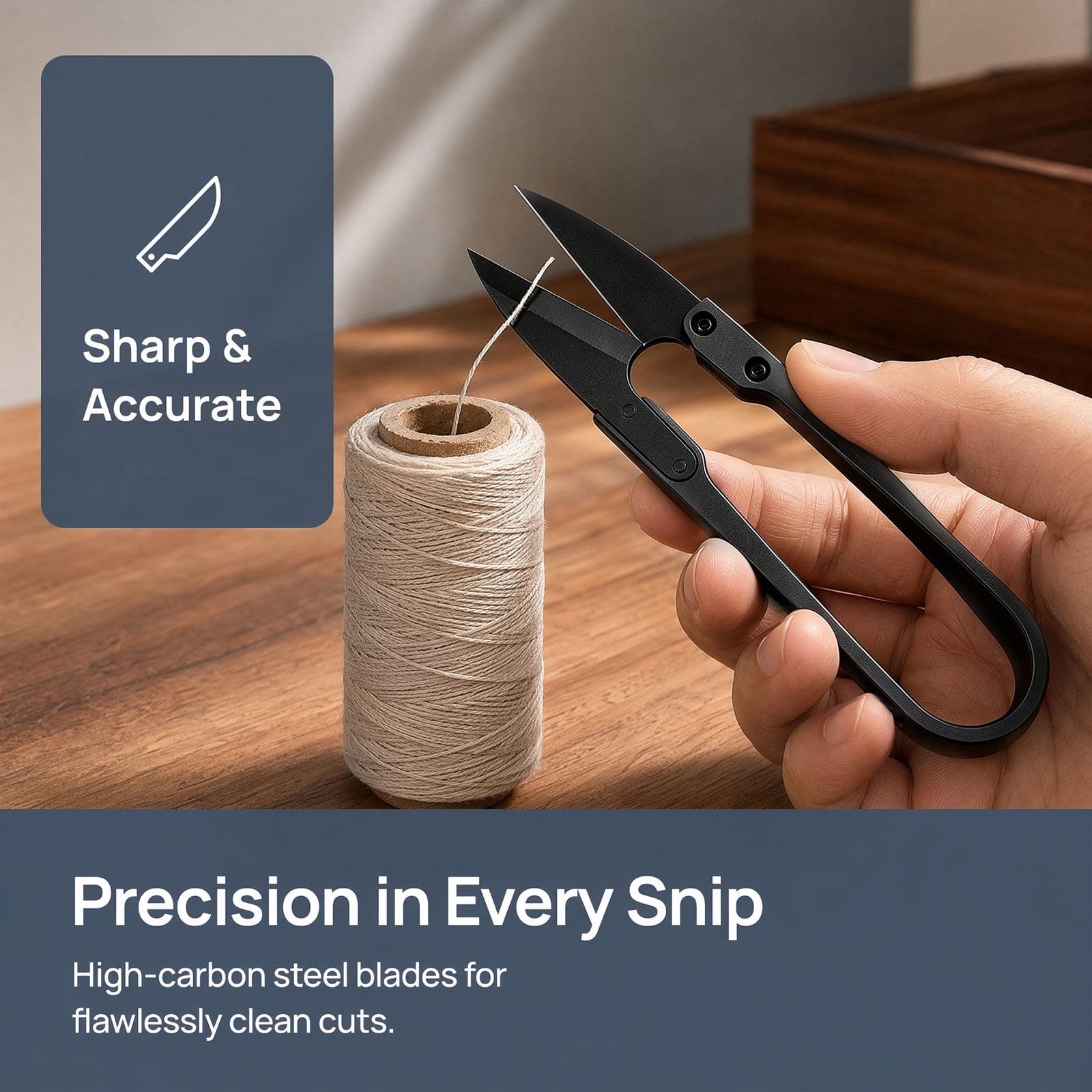 Thread Snips, Sewing Scissors Yarn Thread Cutter 4.1in Mini Trimming Nipper, High-Carbon Steel for Embroidery Knitting Crafts