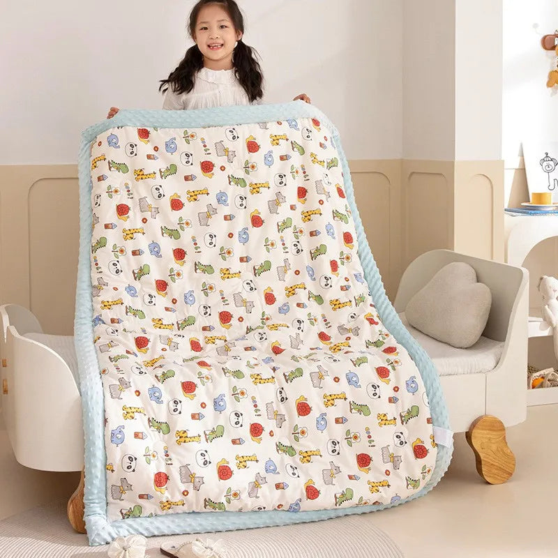 120X150cm Cotton Autum Baby Quilt Doudou Blanket Newborn Winter Warm Kids Comforter Thicken Children's Quilt Bedding Baby Item