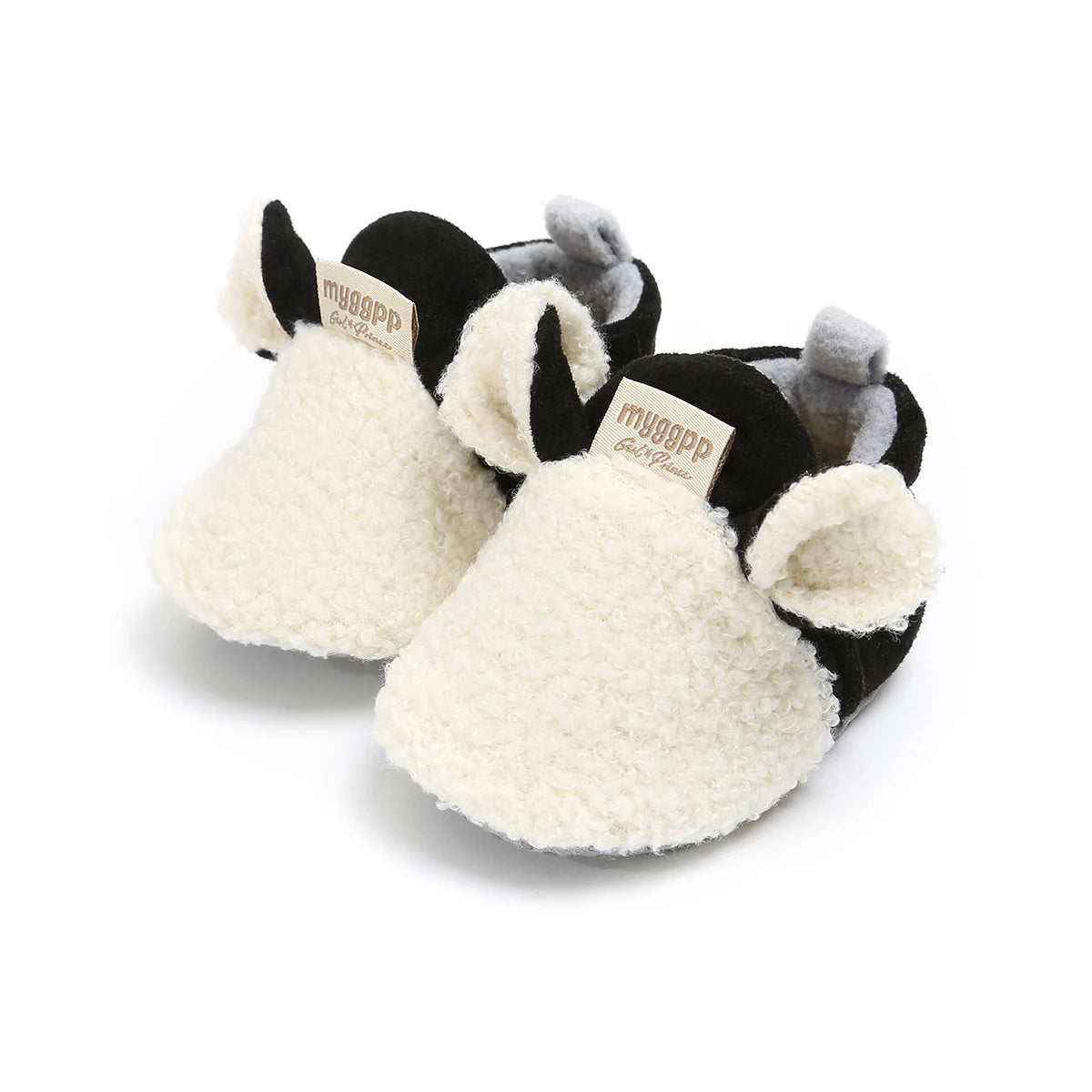 Infant Baby Boys Girls Slippers Cozy Fleece Booties Soft Bottom Warm Cartoon Socks Crib Shoes