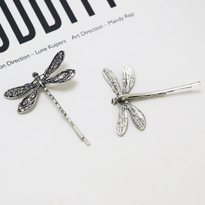 New Hairpin Hair Sticks Dragonfly ShapeTrendy Vintage Metal Hair Accessories Headwear Hairstyle for Women Jewelry H049