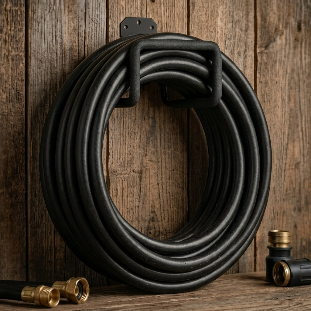 Wall-Mounted Heavy-Duty Garden Hose Hanger