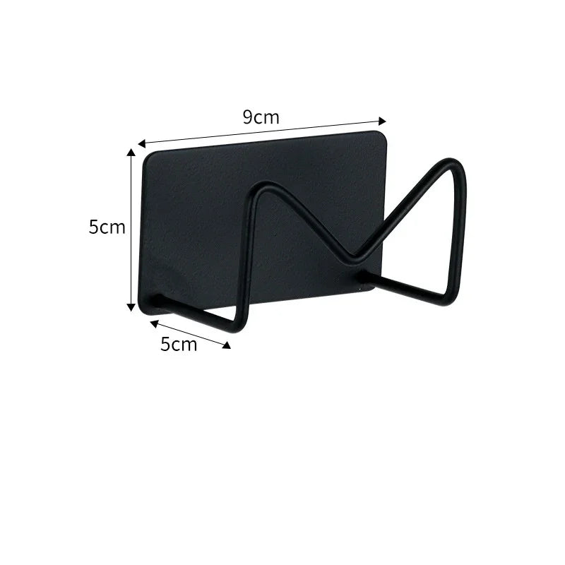 1pcs M Shape Sink Caddy Rack Self Adhesive Sponges Pad Holder Multi-use Kitchen Sponges Scissor Chopping Board Holder Large Size