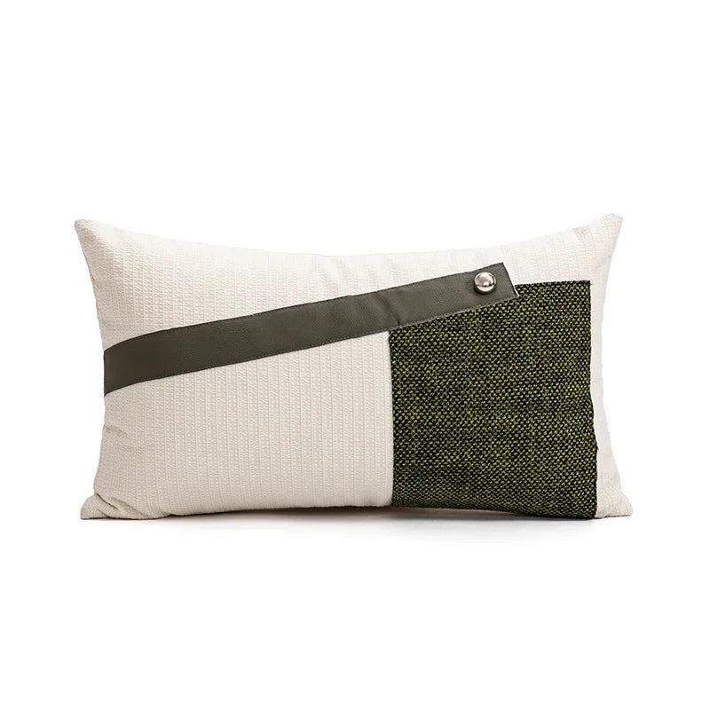 Nordic Green Light Luxury Pillow Cover Decorative Modern Minimalism Pillow Cases Home Living Room Sofa  Bedhead Cushion Covers