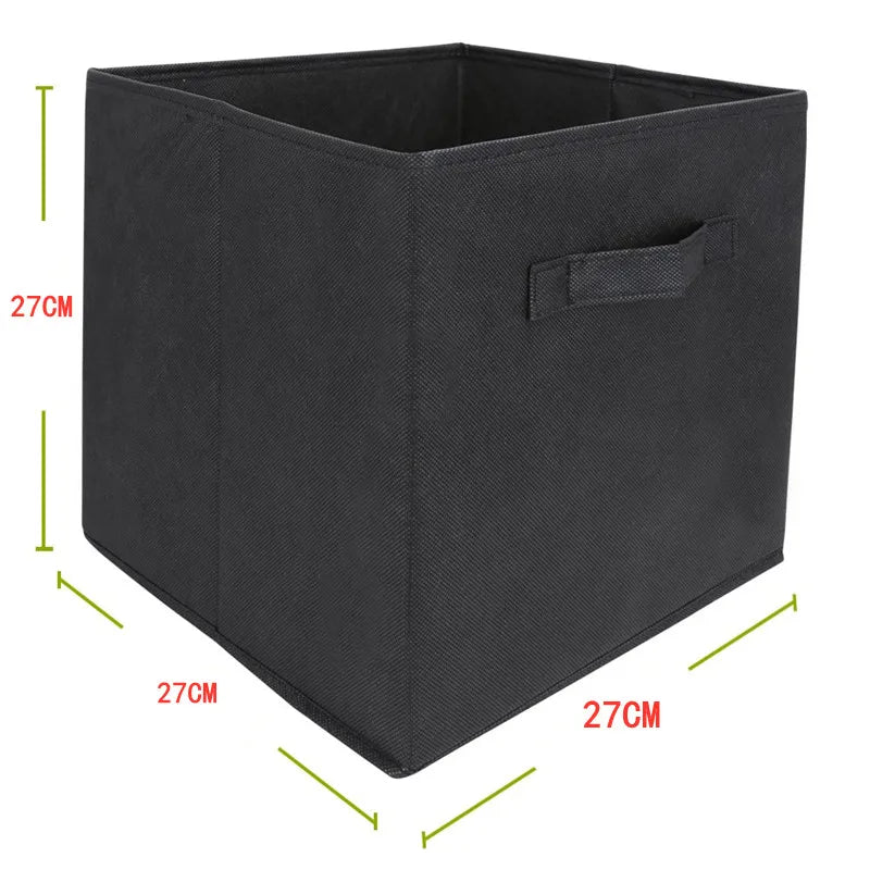 Foldable Fabric Storage box Cube Bins Cloth Organizer storage Baskets Folding Nursery Closet Drawer Features Dual Handles