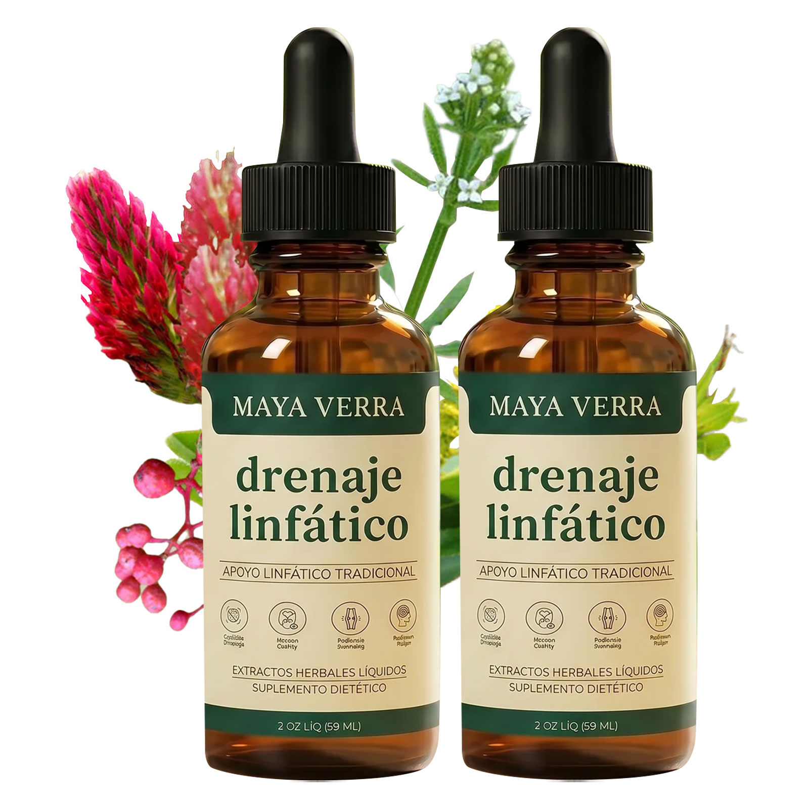Mayaverra Drenaje Linfático Gotas, 2026 Nuevas Gotas de Drenaje Linfatico para Piernas y Abdomen, Naturales a Base de Hierbas, Senza Glutine, para hombres y mujeres