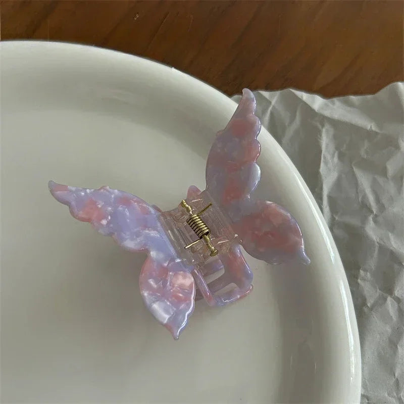 New Fairy Butterfly Hair Claw Acetate Crab Hair Clip Summer Sweet Princess Shark Clip for Women Girl Hairpin Hair Accessories