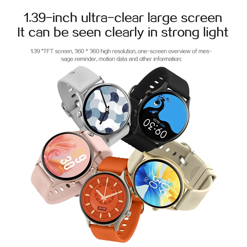 Smart Watch Korean Woman Girls Smartwatch 2023 Bluetooth Call Voice Assistant Whatsapp Notification Blood Pressure Bracelet