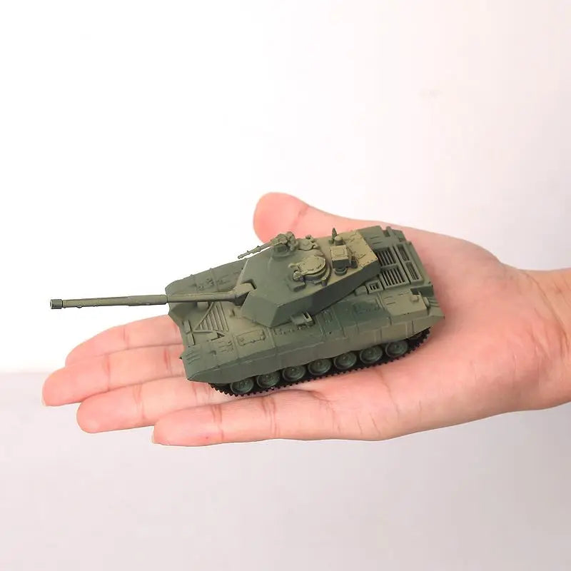 1pcs 1:72 4D Plastic Assemble Tank Kits World War II Model Puzzle Assembling Military Sand Table Toys For Children