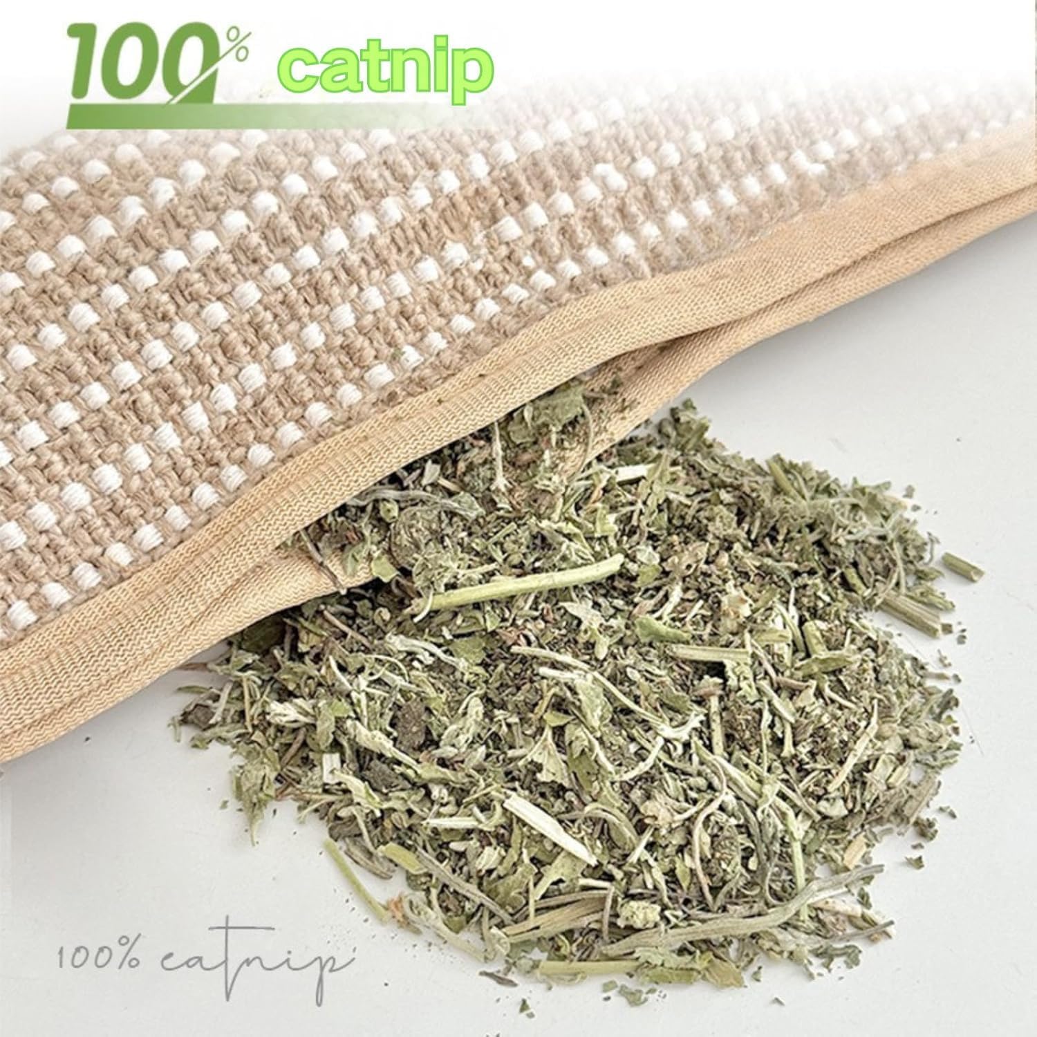 kyno 100% Catnip Toys for Cats, Natural Cat Pillow Toys 3 in 1, Sisal Scratching Pad, Bite Resistant Kitten Teething Toys, Interactive Cat Nip Kicker Toys for Anxiety Relief