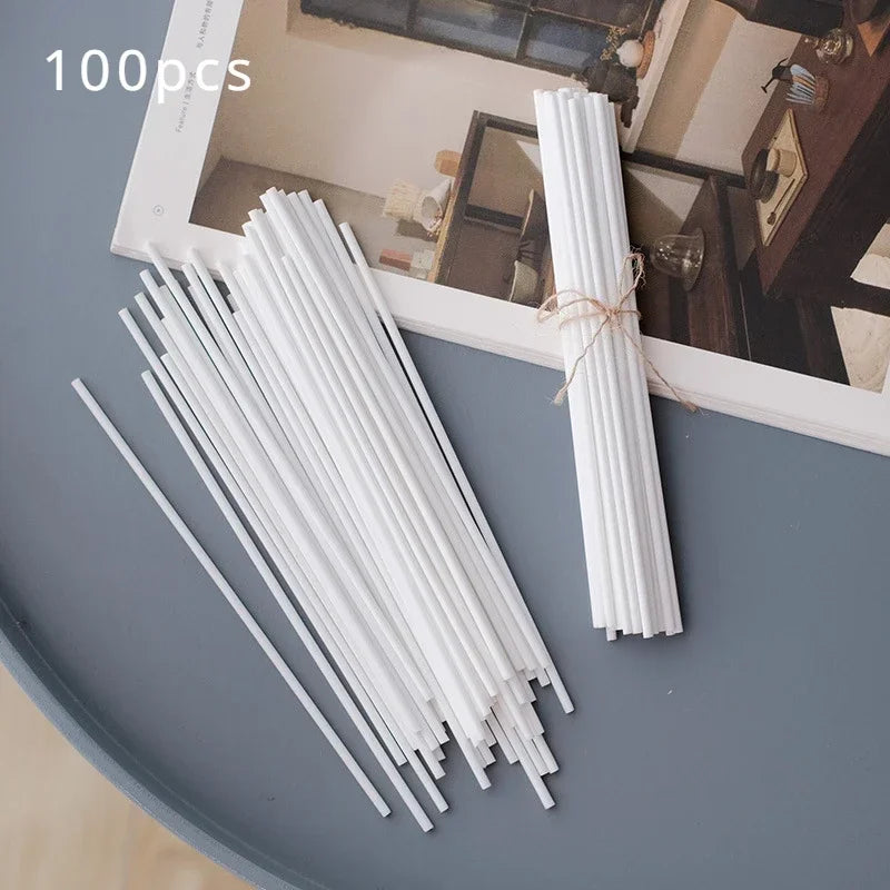 100/50Pcs 3mm Reed Diffuser Replacement Stick DIY Handmade Home Decor Extra Thick Rattan Aromatherapy Diffuser Refill Sticks