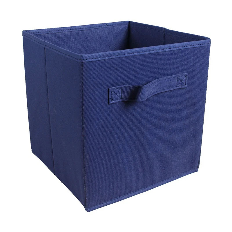 Foldable Fabric Storage box Cube Bins Cloth Organizer storage Baskets Folding Nursery Closet Drawer Features Dual Handles