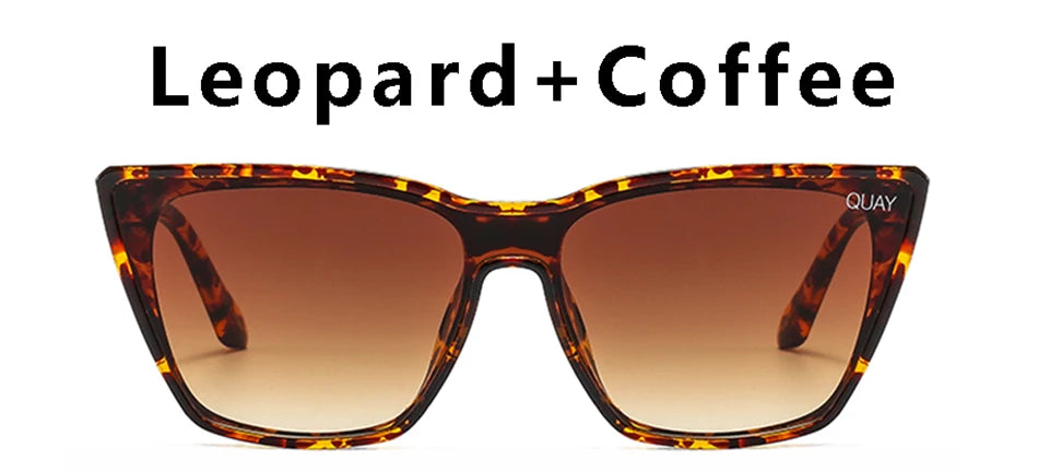 Quay Brand Design Cat Eye Sunglasses Women Fashion Sunglasses Female Vintage Mirror Sunglasses Cateye Feminino Oculos UV400