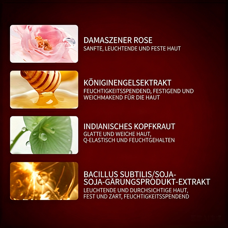 Luxuriöse Rosen-Tee-Gesichtsmaske, Feuchtigkeitspflege über Nacht, straffend und talgregulierend, verjüngende Hautpflege, straffende und sanfte Pflege für trockene Haut und feine Linien, pflegende Schönheitsmaske (10er-Pack)