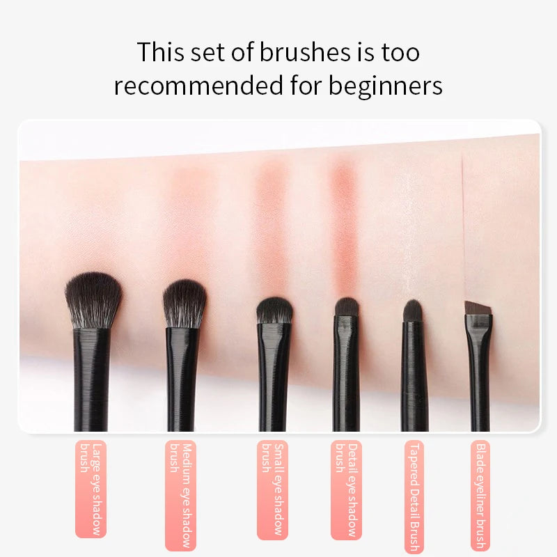 Natural Eye Makeup Brushes Set Eyeshadow Brush Eyebrow Contour Eyeliner Brush Women Eyes Cosmetic Blending Detail Make Up Tools