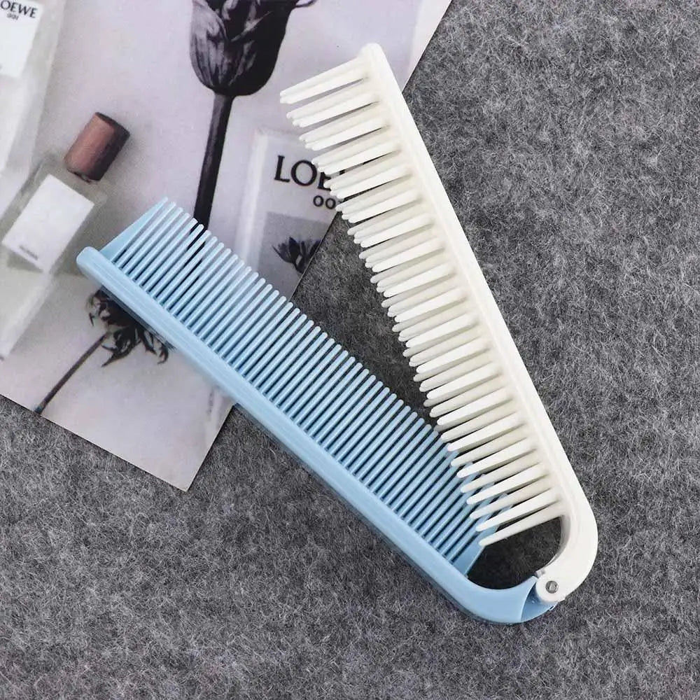 Travel Folding Comb Hair Clean Anti-static Random Color  Portable Handheld Travel Hair Brush Massage Hair Care Foldable Comb