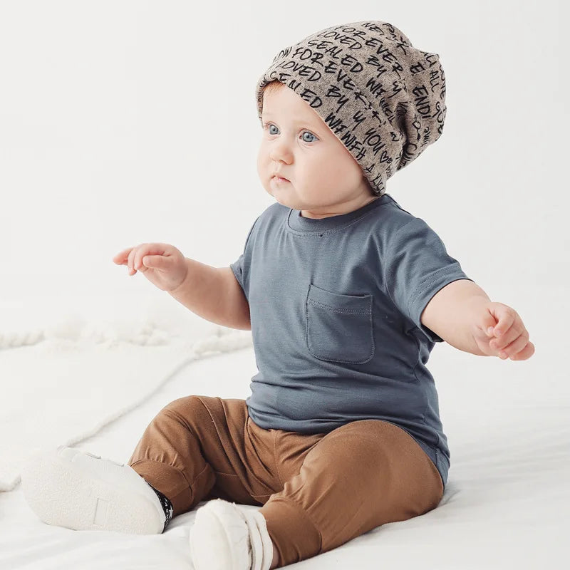 Bamboo Fiber Baby Short Sleeve T-shirt Summer Baby Boy Girl Clothes High Waist baby Pants Newborn Baby Clothing Outerwear