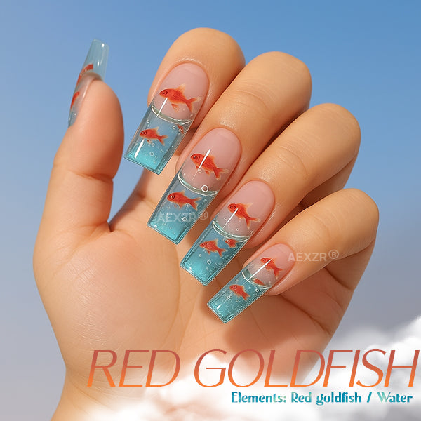 Aexzr® 3D Oceanic Glam Press-on Nail Set (24pcs)