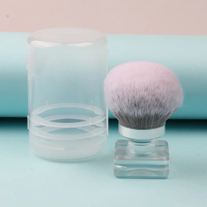 Nail Dust Cleaning Brush Rose Foundation Blush Brush with Case Nail Dust Brush for Women Makeup Brush Manicure Tools
