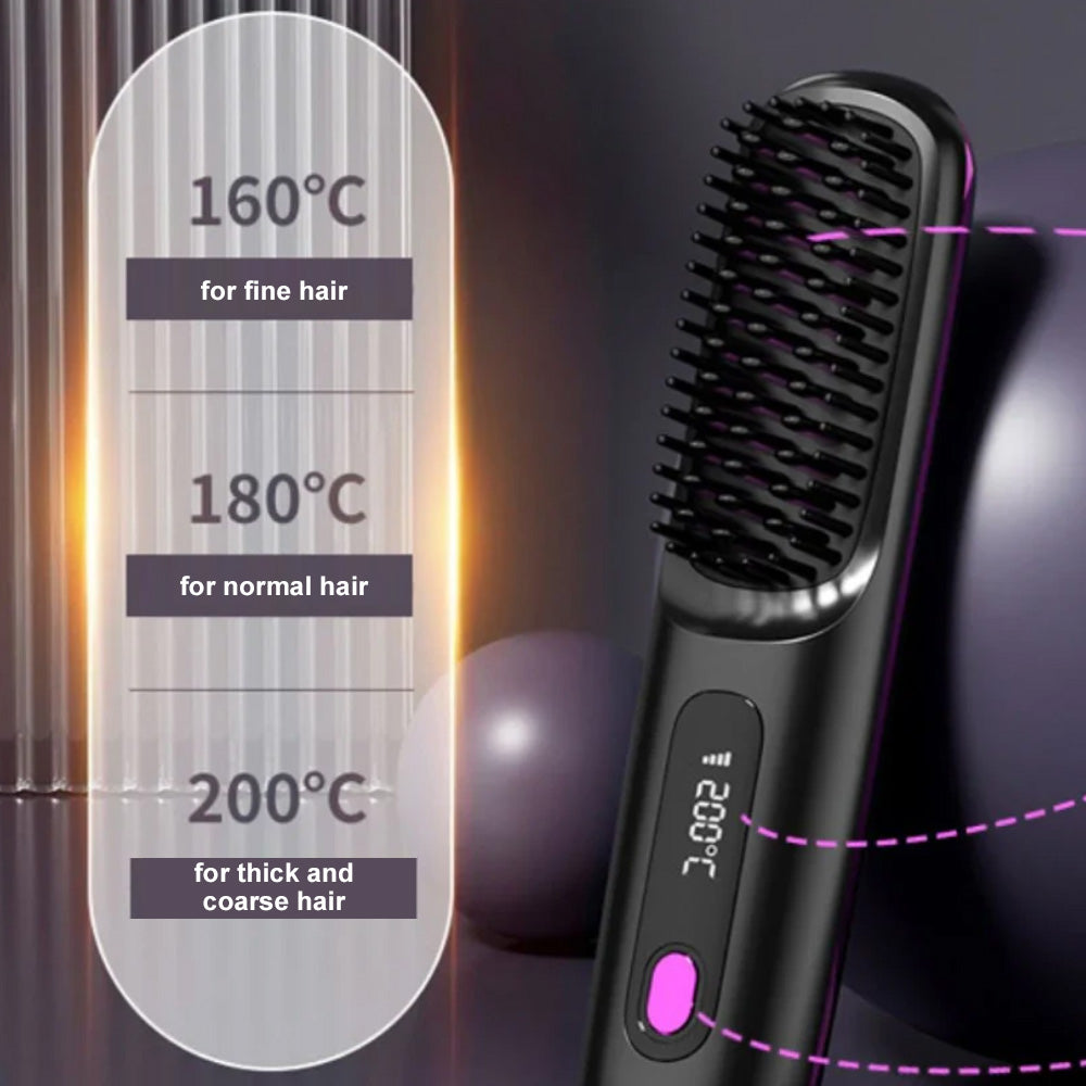 🔥 The First Smart Styling Brush for Short Hair – Precise, Safe & Effortless