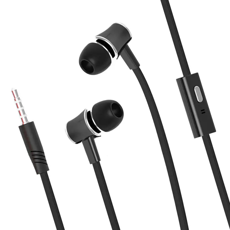 3.5mm Wired Headphones with Microphone Extra Bass Earphone Sport Headset In Ear Earbuds for Samsung Xiaomi Huawei Galaxy  S7 S8