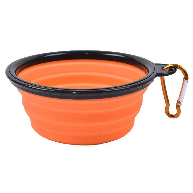 1000ml Large Collapsible Dog Pet Folding Silicone Bowl Outdoor Travel Portable Puppy Food Container Feeder Dish Bowl