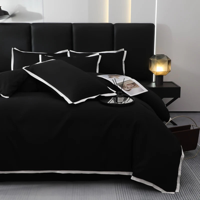 Simple Style Bedding Sets постельное белье Washed Brushed Duvet Cover with Pillowcase Luxury Bedsheets Set Queen/King Size Bed