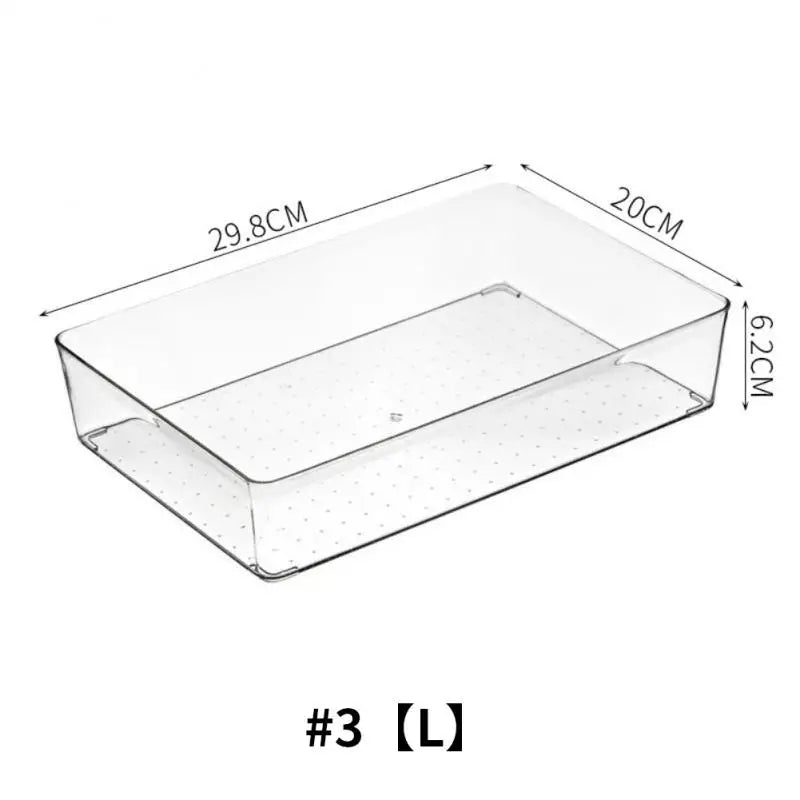 PET Clear Transparent Storage Drawer Containers Refrigerator Organizer Desktop Cosmetic Storage Boxes Decoration Organizer