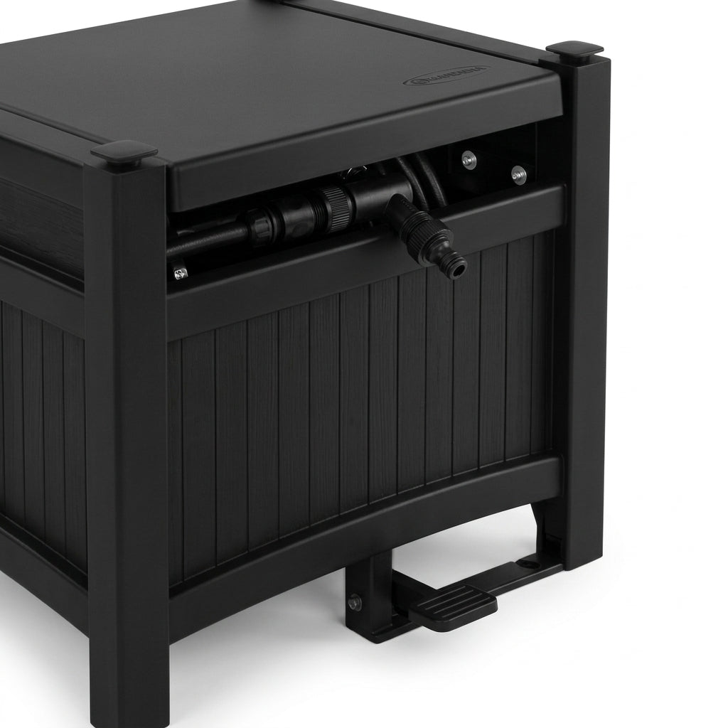 Modern Weather-Resistant Garden Hose Reel Hideaway