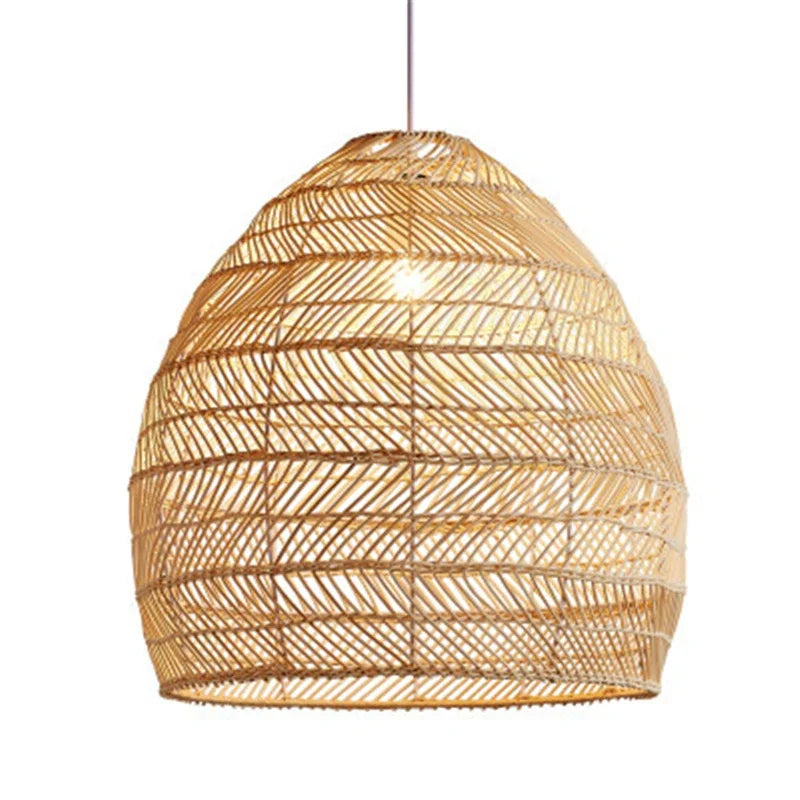 New Chinese Style Rattan Lamp Pendant Light Vintage Hanging Lamp E27 Living Room Dining Room Home Decor Cafe Restaurant Hanglamp