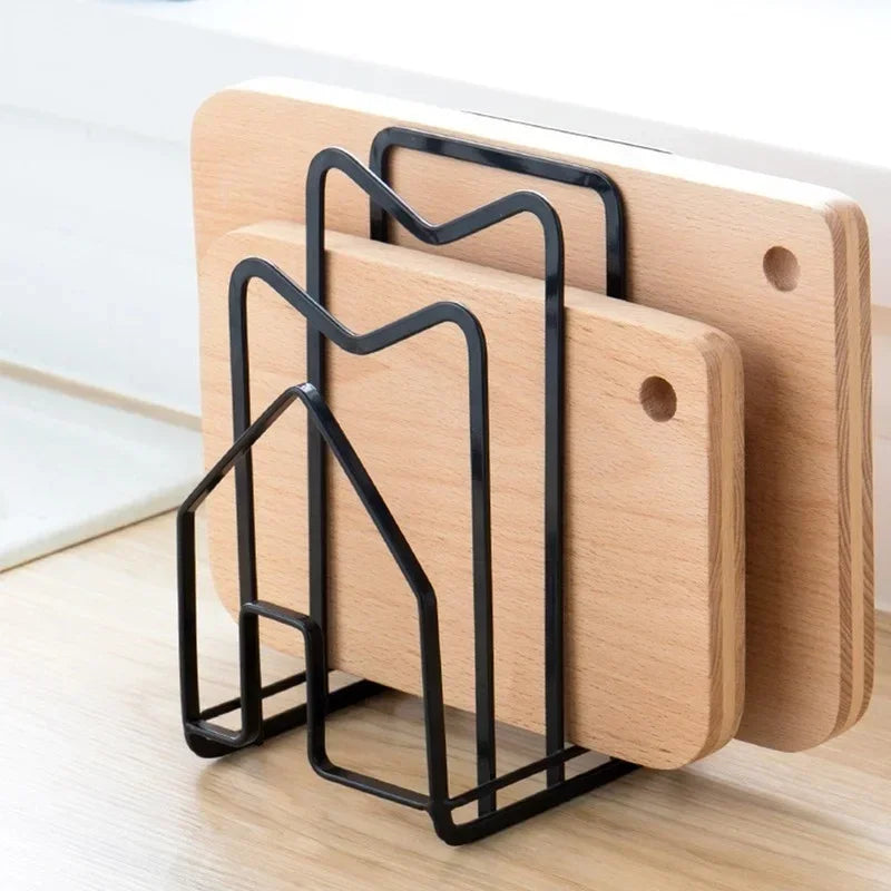 &Rack Shelf Stand Multi Layer Space Saving Rustproof Cutting Board Practical Kitchen Organizer Pot Lid Holder Iron Art Home WF