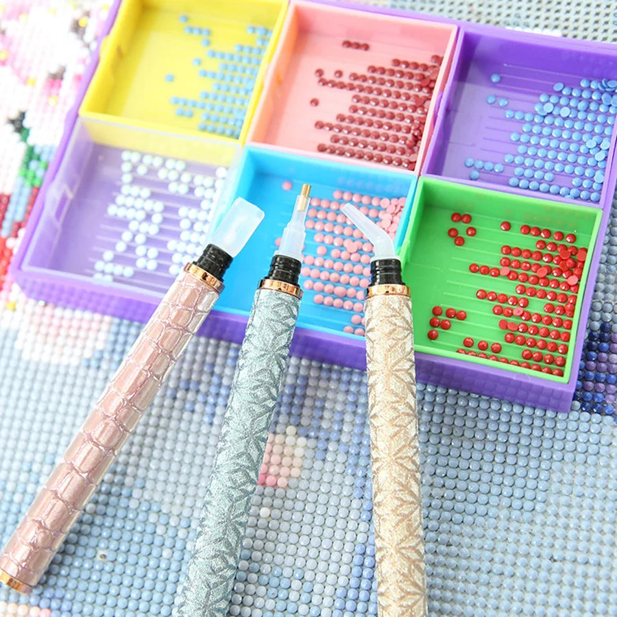 Glitter 5D Diamond Painting Pen Point Drill Pens Cross Stitch Embroidery DIY Craft Sparkle Nail Art Handmade Supplies