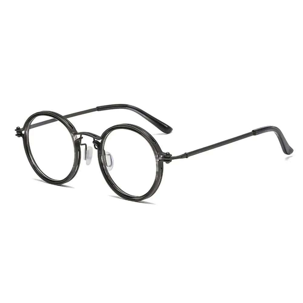 Retro Round Anti Blue Light Glasses Men Women Office Computer Goggles Metal Frame Fashion Optical Myopia Eyewear Read Eyeglasses