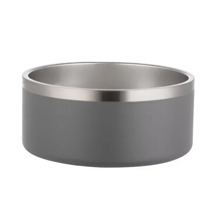 42oz Stainless Steel Round Dogl Cat Bowl Double Vacuum Feeding Pet Bowl Large Capacity Dog Food Water Bowl Dog Accessories Puppy