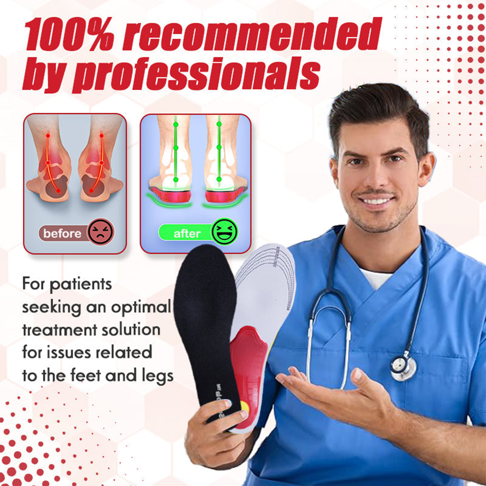 Sugoola Height Boost Far Infrared Titanium Ion Arch Correetion Insoles, Frared Titanium Ion Arch Correetion Insoles, 2024 New Arch Correetion Insoles -Relieves footpain
