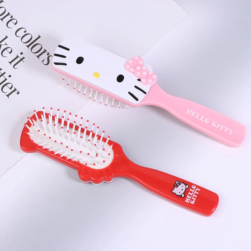 HelloKitty Air Cushion Comb Anime Kawaii Cute Girl Long Hair Hair Comb Pink Portable Comb Kids Gifts