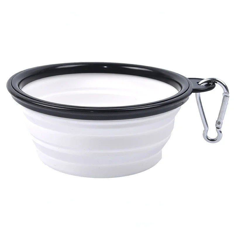 1000ml Large Collapsible Dog Pet Folding Silicone Bowl Outdoor Travel Portable Puppy Food Container Feeder Dish Bowl