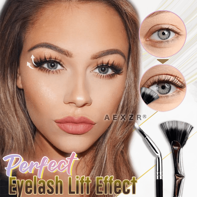 Aexzr® Lash-Lift Mascara Fan Brush and Folded Eyeliner Brush