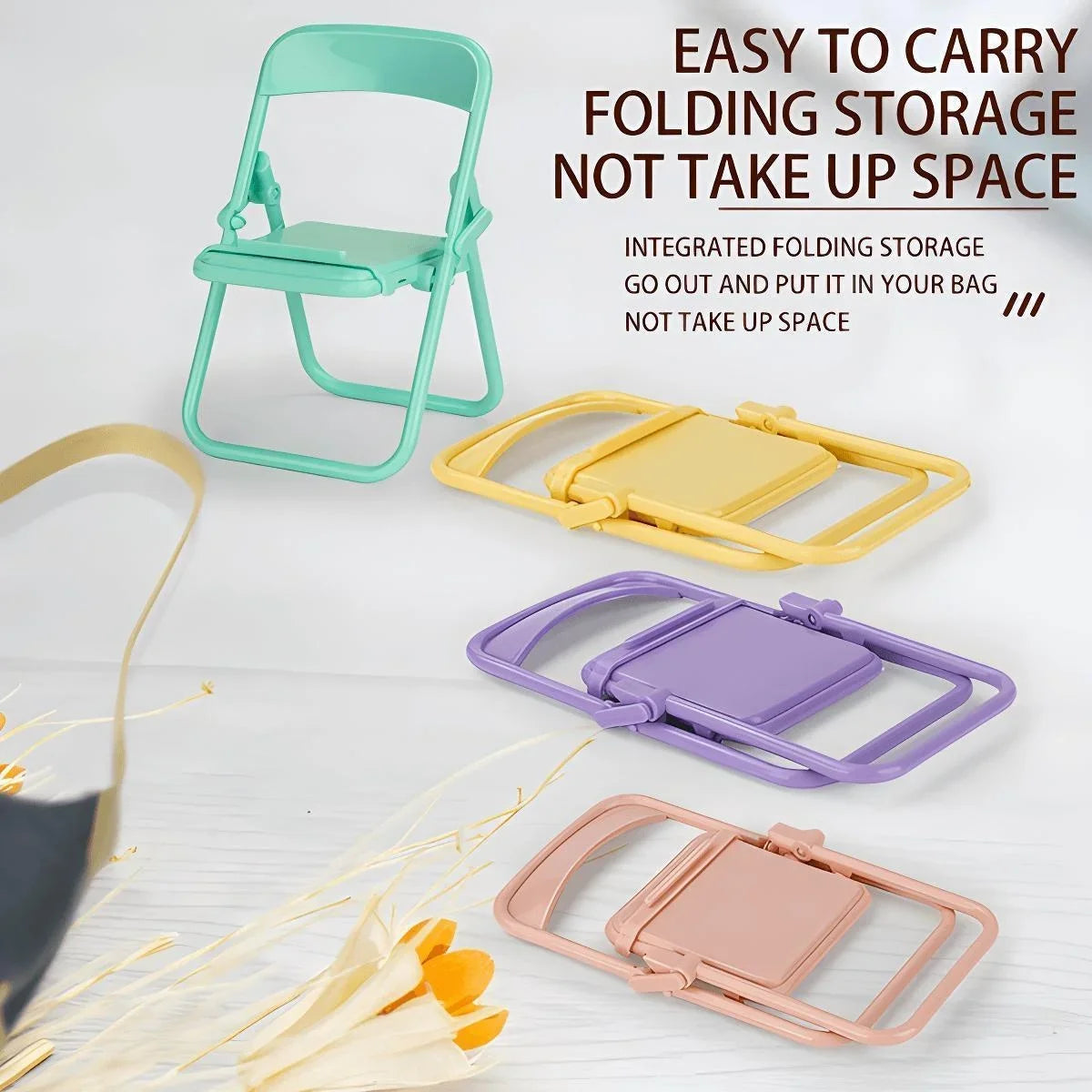 Universal Mobile Phone Accessories Foldable Chair Shape Mini Desktop Phone Holder Phone Stand