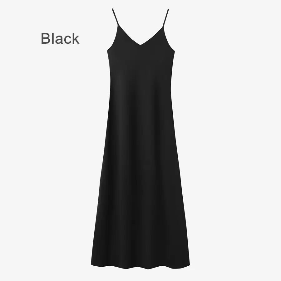 AS 2024 Autumn winter woman clothes thicken ribbing closed-fit wrap tops + Satin Adjustable straps dress