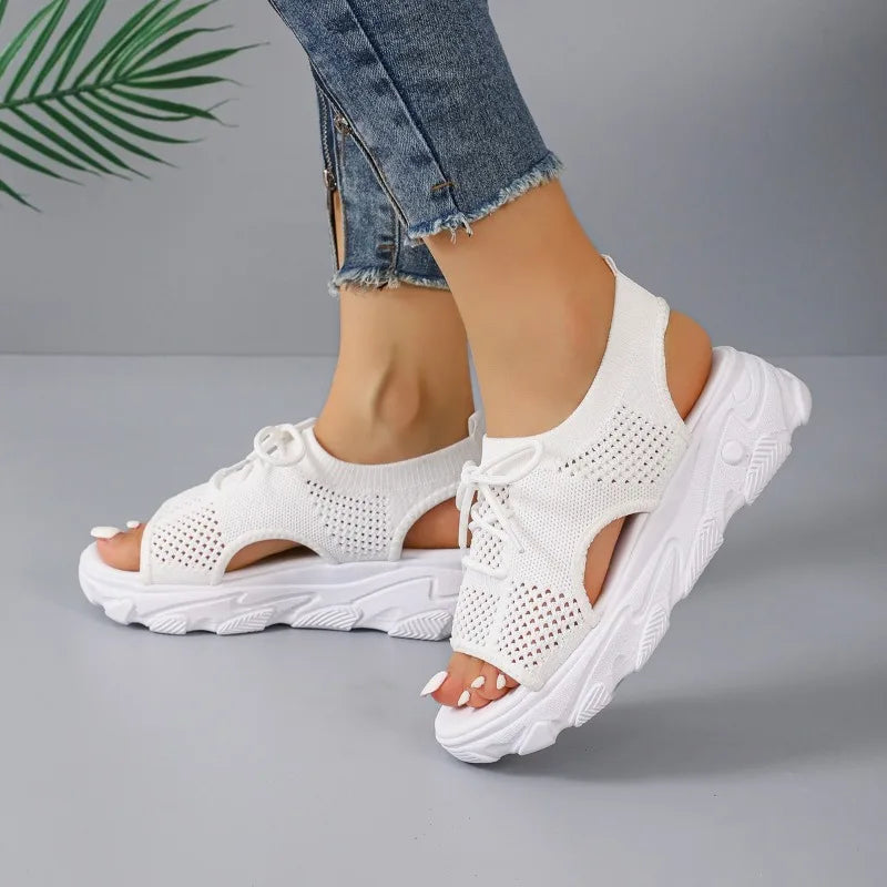 Large Size Sports Sandals Women 2024 Casual Platform Shoes Thick-Soled Sandalias Open Toe Beach Shoes for Women Zapatos Mujer