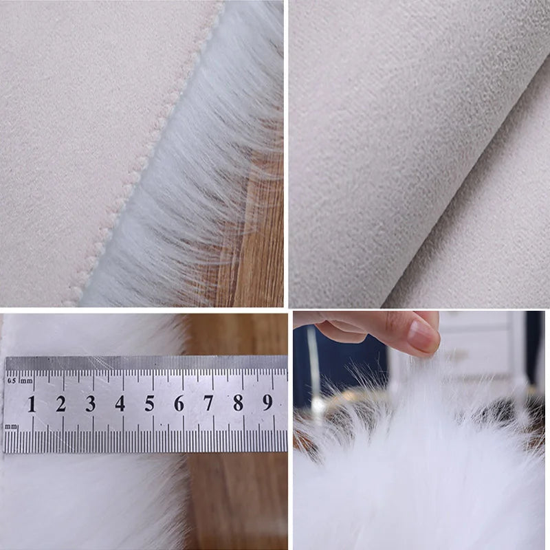 Carpet In The Living Room Large Rugs Plush Heart Shaped Non-Slip Bedrooom Modern Carpet Furry Floor Mat Children's Room Decor