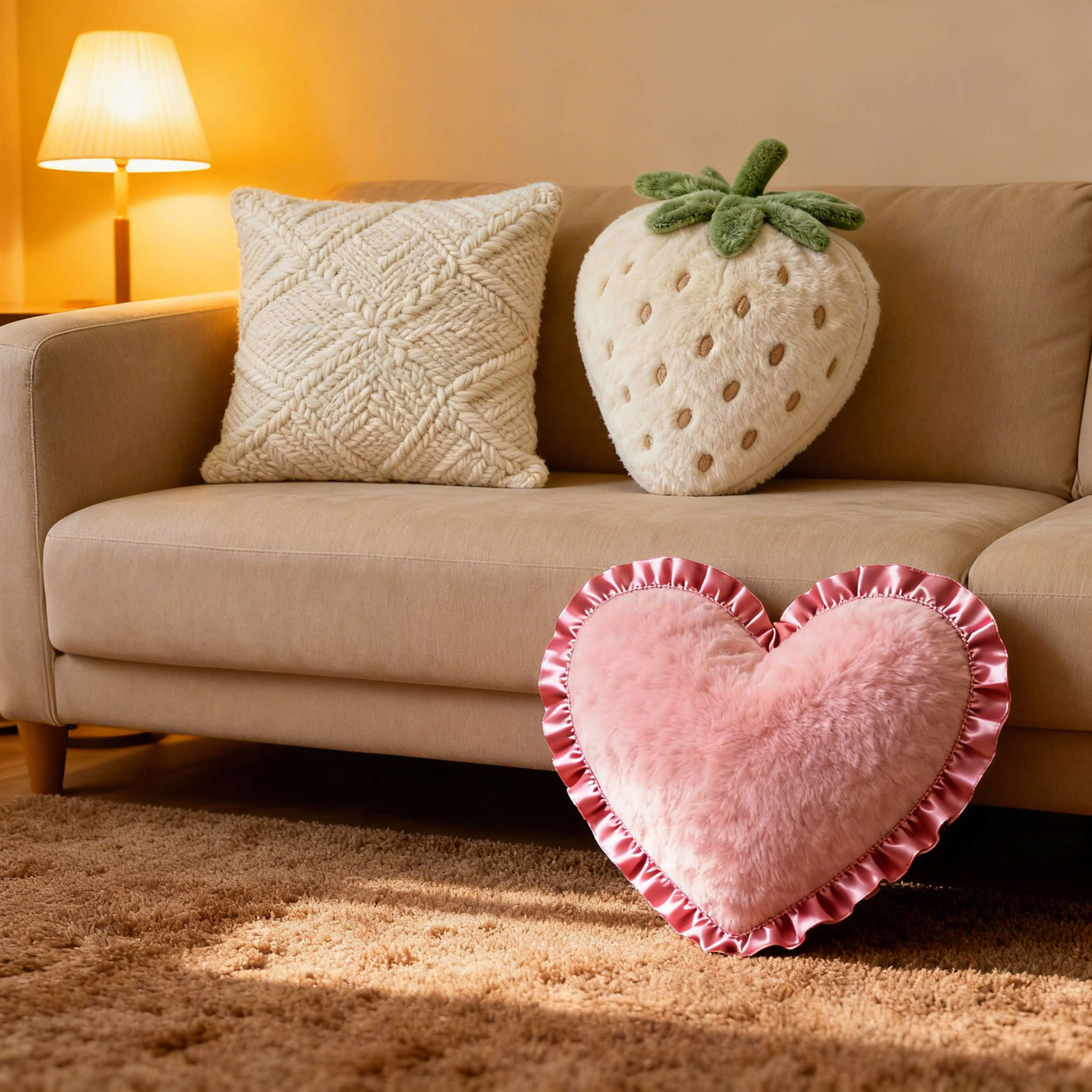 Strawberry Plush Pillow
