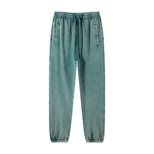 Baggy fit heavy cotton french terry wax dyed sweatpant