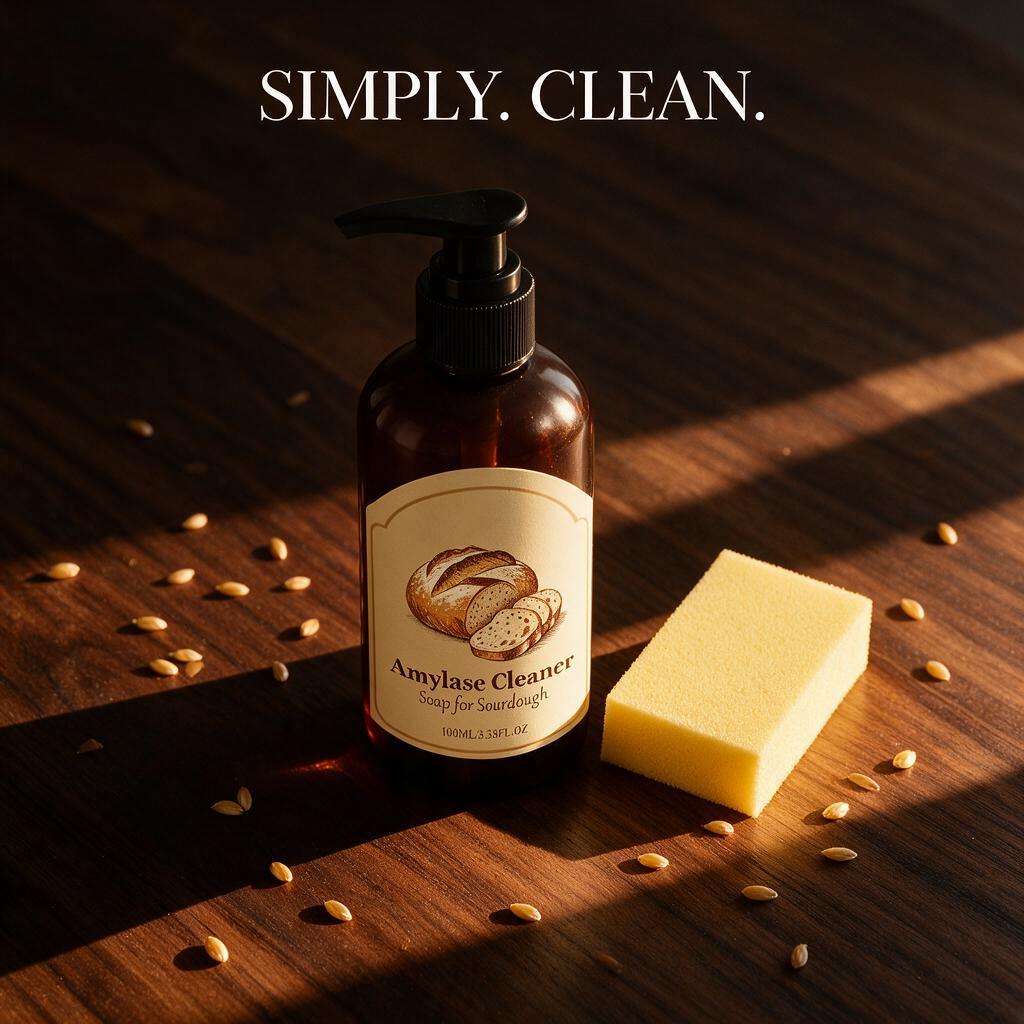 The Kneaded Solution For Sticky Situations, 2026 Upgraded Dough Dissolve Soap for Sourdough, Amylase & Protease Enzyme Cleaner for Bannetons, Proofing Baskets & Bread Tools, Helps Dissolve Flour & Starch Residue